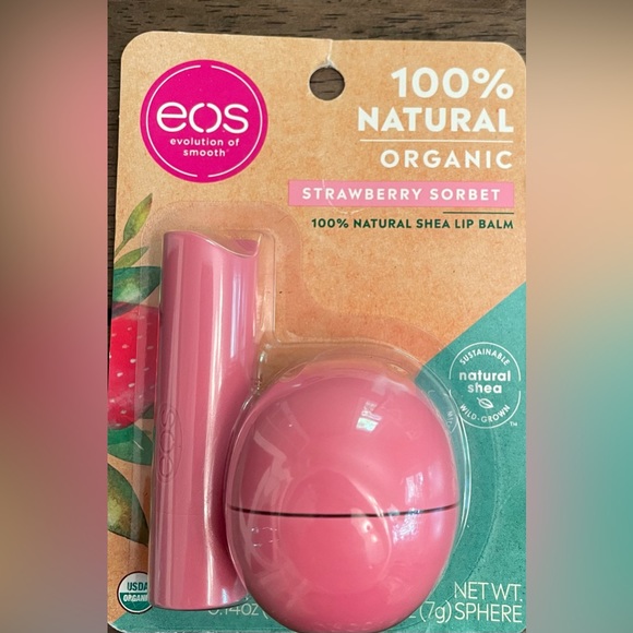 Makeup Eos Natural Organic Lip Balm Strawberry Sorbet Poshmark